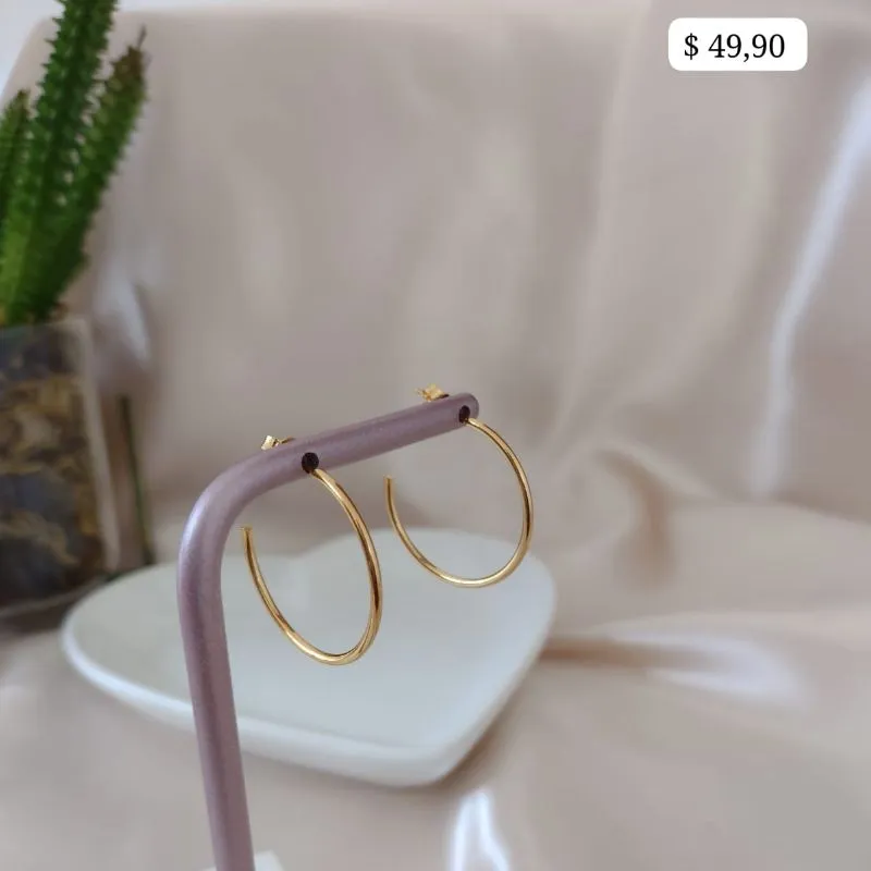 BRINCO ARGOLA LISA FINA 28MM