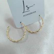 BRINCO ARGOLA TORCIDA 25MM