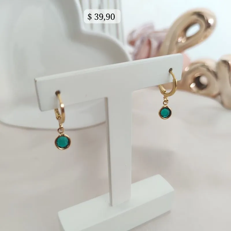 BRINCO ARTICULADOR COM PONTO DE LUZ DE ZIRCONIA VERDE M