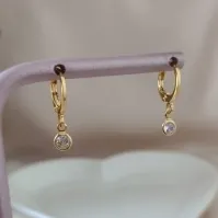 BRINCO ARTICULADOR PEDRA REDONDA ZIRCONIA 4MM BRINCO ARTICULADOR PEDRA REDONDA ZIRCONIA 4MM