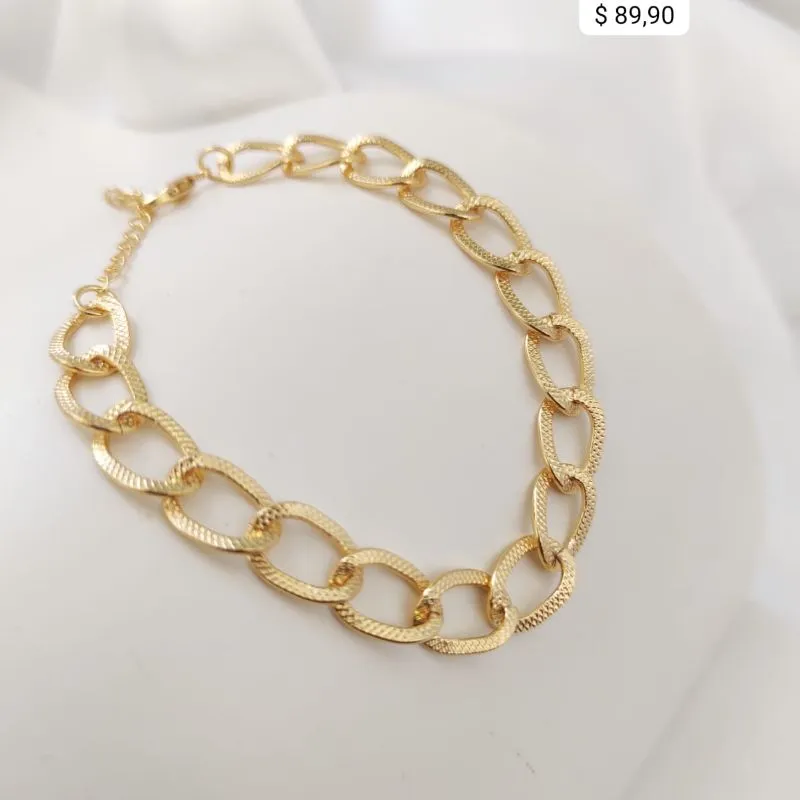 PULSEIRA COM ELOS GROUMET FOSCO