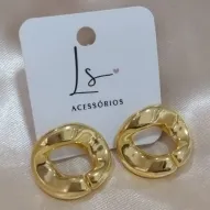 BRINCO CIRCULO ONDULADO VAZADO