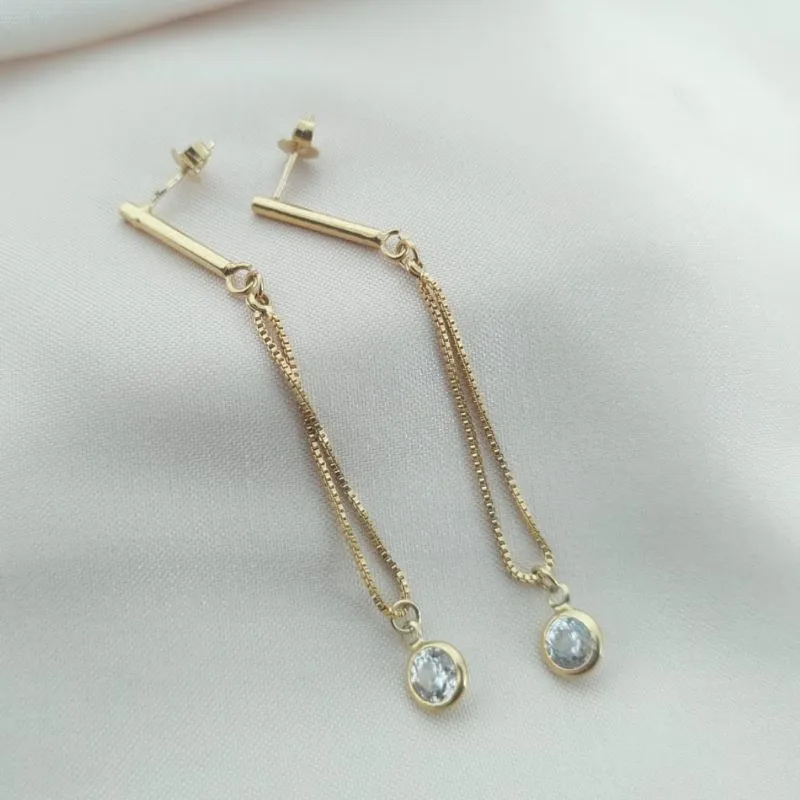 BRINCO COM CORRENTE VENEZIANA E PONTO DE LUZ ZIRCONIA