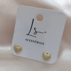 BRINCO CORAÇÃO COM MICRO ZIRCONIA 7MM