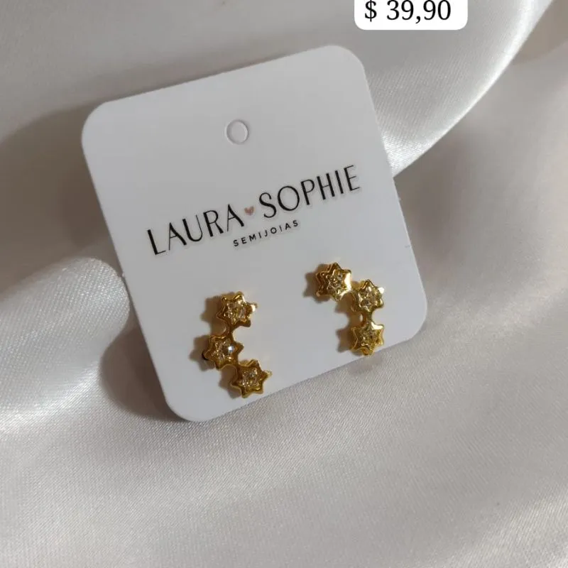 BRINCO EARCUFF ESTRELA COM 3 PEDRAS DE ZIRCONIA BRINCO EARCUFF ESTRELA COM 3 PEDRAS DE ZIRCONIA