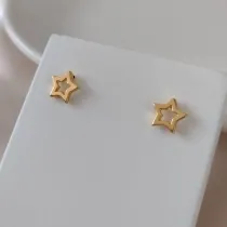 BRINCO ESTRELA VAZADA LISA BRINCO ESTRELA VAZADA LISA