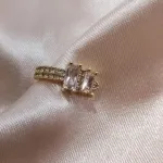 BRINCO FAKE COM ZIRCONIA RETANGULAR