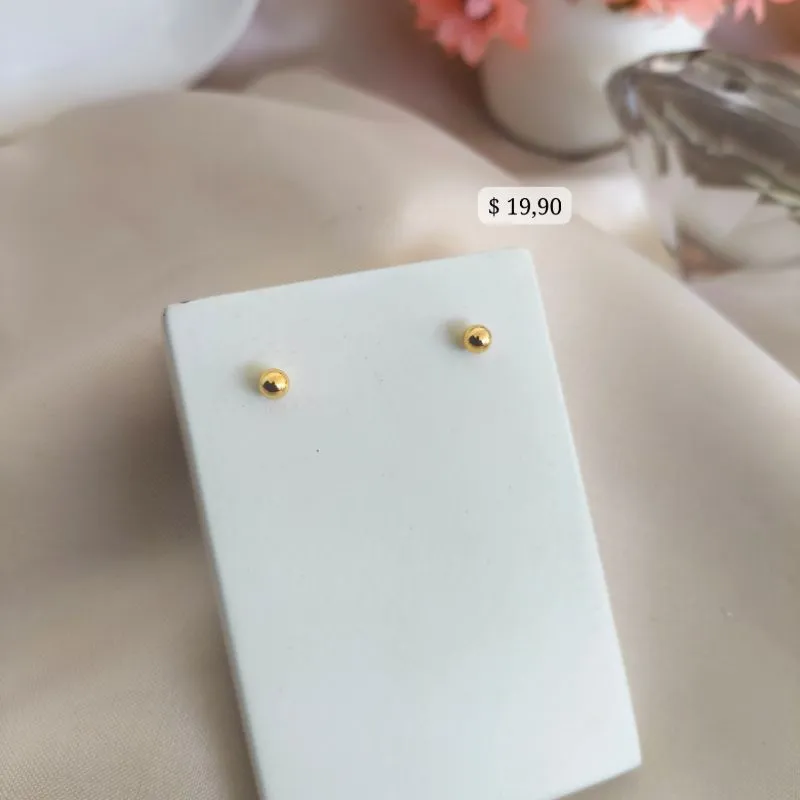 BRINCO MINI ESFERA DOURADA BRINCO MINI ESFERA DOURADA