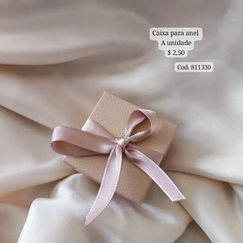 CAIXA DE PRESENTE ROSÊ PARA ANEL PEQUENA