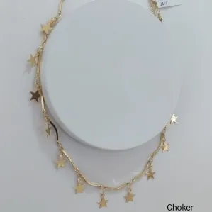 CHOKER BASTÃO E ESTRELAS PENDURADAS CHOKER BASTÃO E ESTRELAS PENDURADAS
