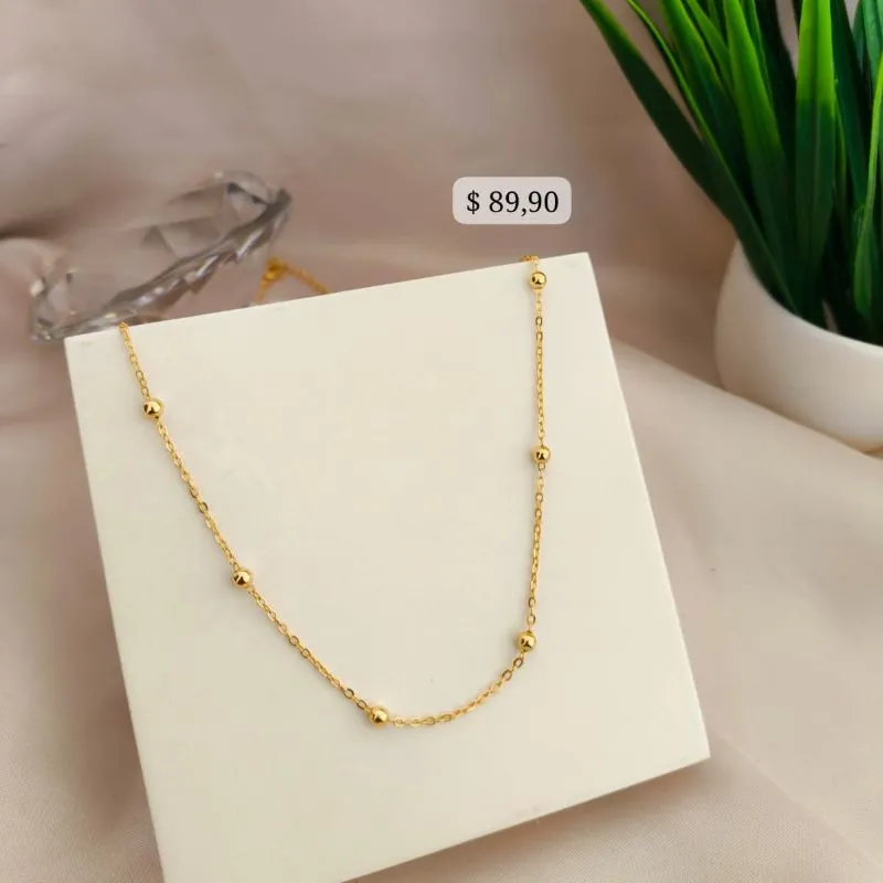 CHOKER COM MINI ESFERAS EM ELO PORTUGUES CHOKER COM MINI ESFERAS EM ELO PORTUGUES