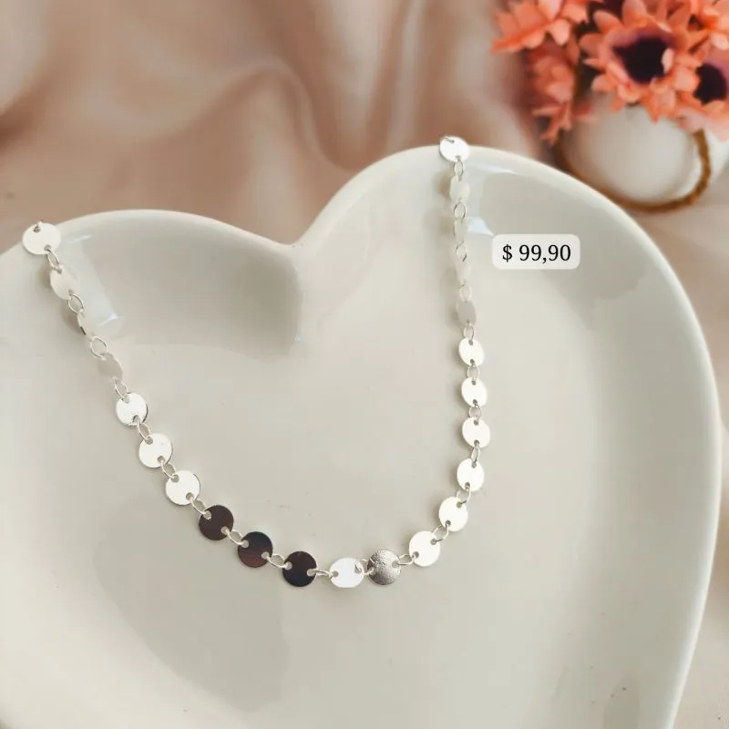 CHOKER COMPLETA EM PLACAS REDONDAS B. A PRATA 925 CHOKER COMPLETA EM PLACAS REDONDAS B. A PRATA 925