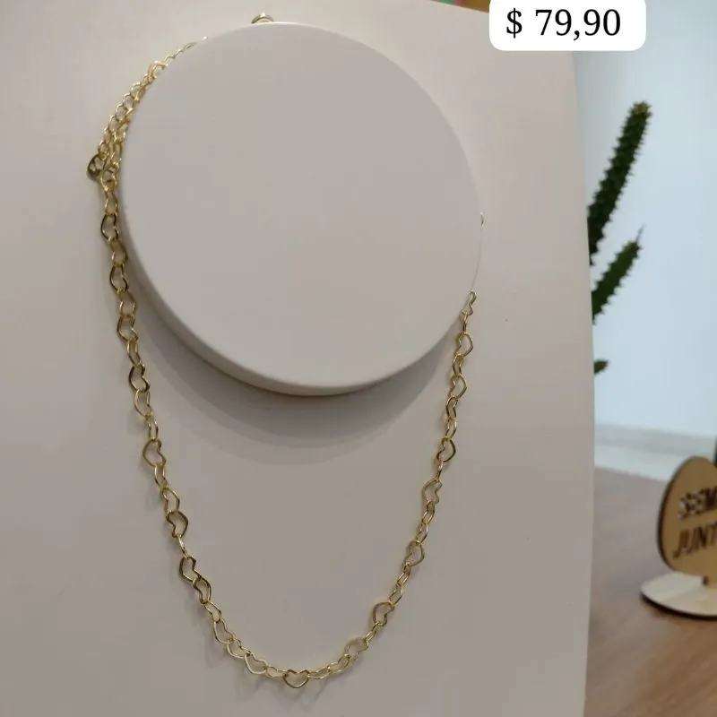 CHOKER CORAÇÃO ENTRELACADOS 6MM