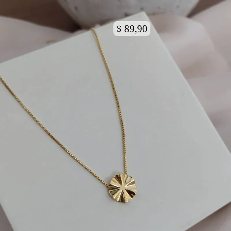 COLAR COM PLACA REDONDA ORGANICO COLAR COM PLACA REDONDA ORGANICO