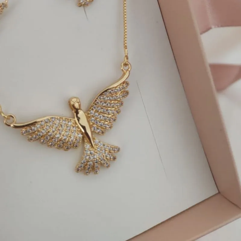 COLAR ESPIRITO SANTO CRAVEJADO EM MICRO ZIRCONIA COLAR ESPIRITO SANTO CRAVEJADO EM MICRO ZIRCONIA