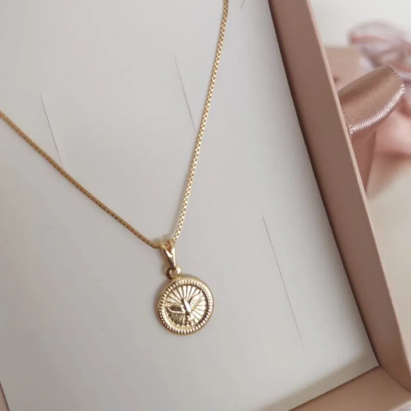 COLAR PLACA ESPIRITO SANTO REDONDO COLAR PLACA ESPIRITO SANTO REDONDO