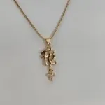 COLAR VENEZIANA PINGENTE FE COM CRUZ CRAVEJADA ZIRCONIA COLAR VENEZIANA PINGENTE FE COM CRUZ CRAVEJADA ZIRCONIA