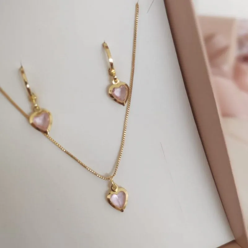 CONJUNTO CORAÇÃO ROSA E BRINCO ARTICULADOR CORAÇÃO ROSA CONJUNTO CORAÇÃO ROSA E BRINCO ARTICULADOR CORAÇÃO ROSA