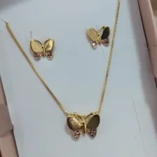 CONJUNTO VENEZIANA BORBOLETA COM PEDRAS COLORIDAS NA METADE CONJUNTO VENEZIANA BORBOLETA COM PEDRAS COLORIDAS NA METADE