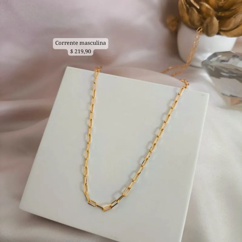 CORRENTE MASCULINA CARTIER ELO DE 3MM