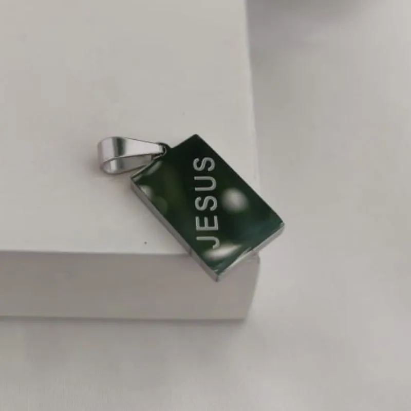 PINGENTE MASCULINO NOME JESUS AÇO