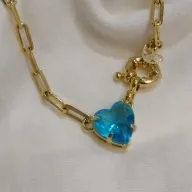 PULSEIRA CARTIER FECHO BOIA PINGENTE CORAÇÃO AZUL TIFANNY PULSEIRA CARTIER FECHO BOIA PINGENTE CORAÇÃO AZUL TIFANNY