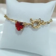 PULSEIRA CARTIER FECHO BOIA PINGENTE CORAÇÃO VERMELHO PULSEIRA CARTIER FECHO BOIA PINGENTE CORAÇÃO VERMELHO