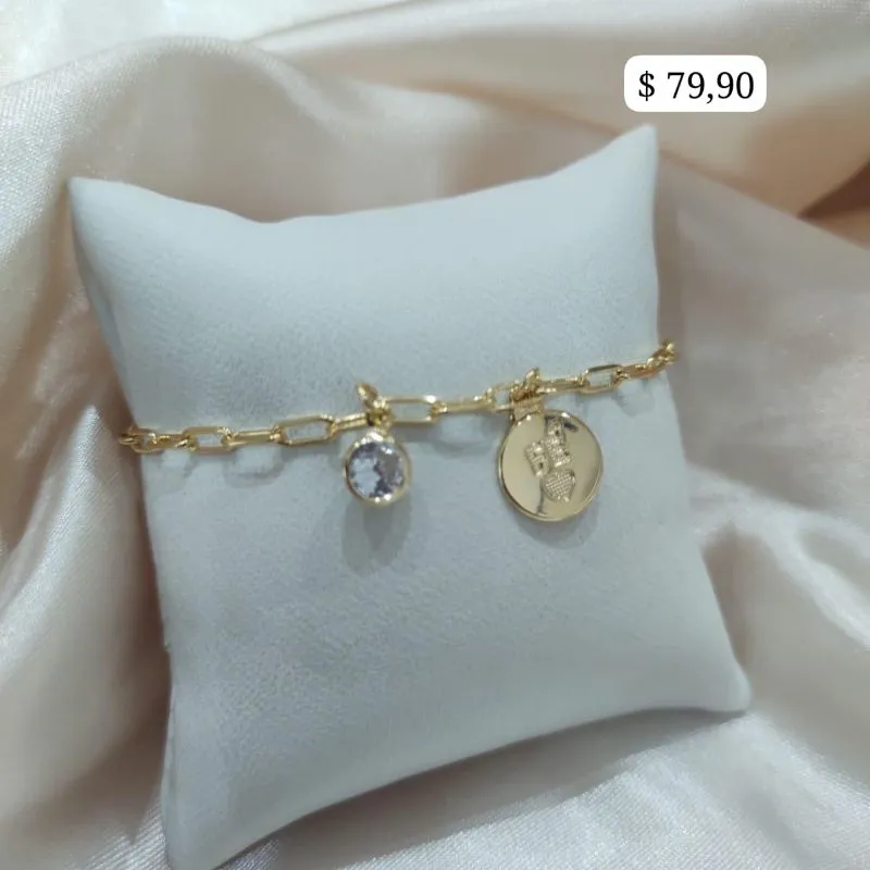 PULSEIRA CARTIER PINGENTE PONTO DE LUZ E PLACA FE PULSEIRA CARTIER PINGENTE PONTO DE LUZ E PLACA FE