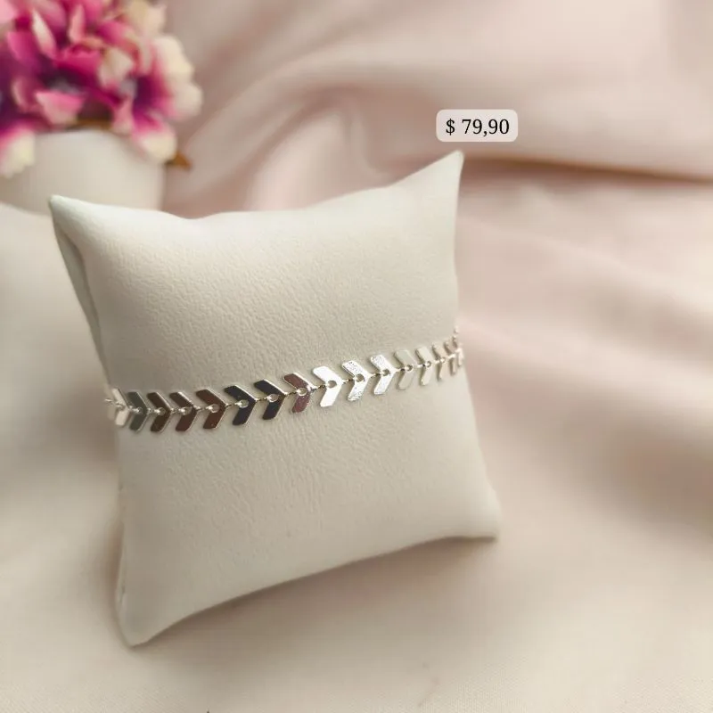 PULSEIRA FOLHAGEM B. A PRATA 925