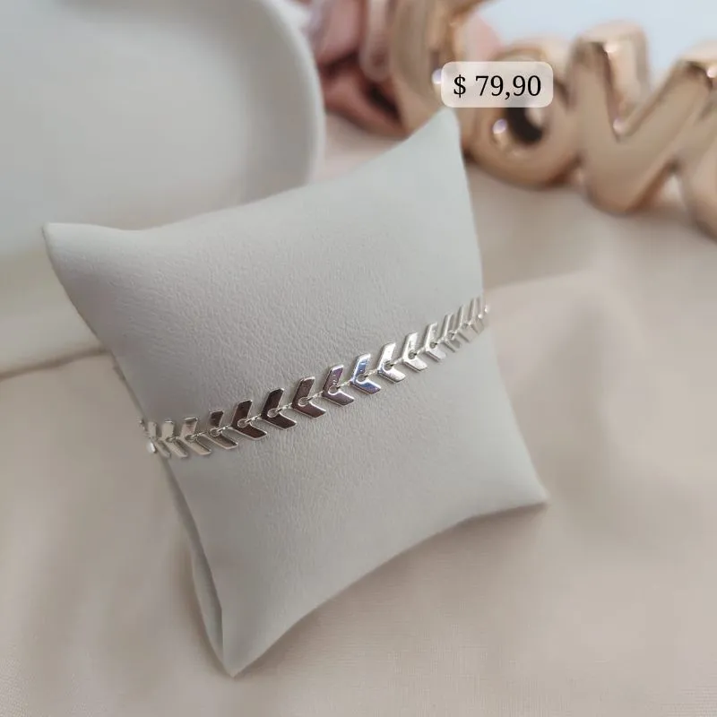 PULSEIRA FOLHAGEM B. PRATA 925