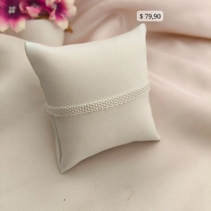 PULSEIRA MALHA B. A PRATA 925