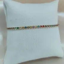 PULSEIRA RIVIEIRA COLORIDA FINA ZIRCONIA PULSEIRA RIVIEIRA COLORIDA FINA ZIRCONIA