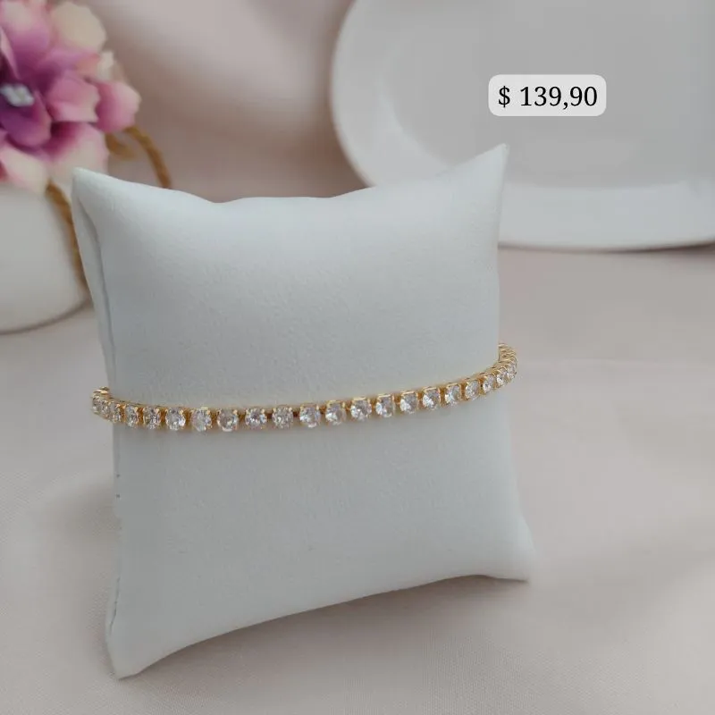 PULSEIRA RIVIEIRA REGULAVEL COM PEDRAS DE ZIRCONIA PULSEIRA RIVIEIRA REGULAVEL COM PEDRAS DE ZIRCONIA