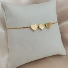 PULSEIRA VENEZIANA 3 CORAÇÕES SOLTOS CORRENDO PULSEIRA VENEZIANA 3 CORAÇÕES SOLTOS CORRENDO