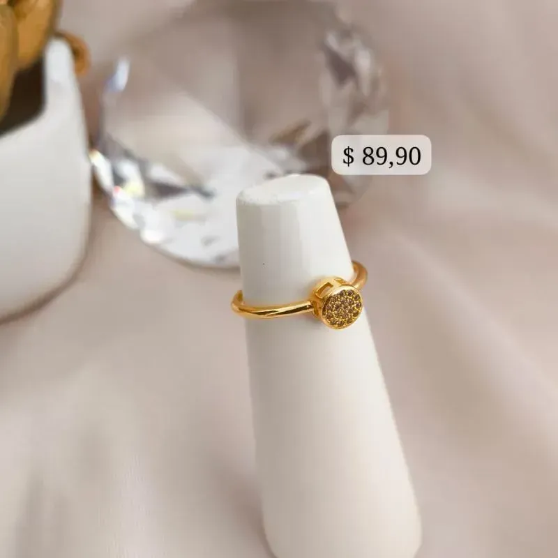 ANEL CHUVEIRINHO CRAVEJADO EM MICRO ZIRCONIA ANEL CHUVEIRINHO CRAVEJADO EM MICRO ZIRCONIA