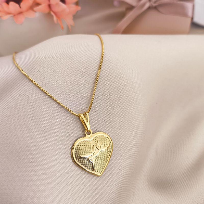 COLAR COM CORAÇÃO E NOME FE DENTRO COLAR COM CORAÇÃO E NOME FE DENTRO