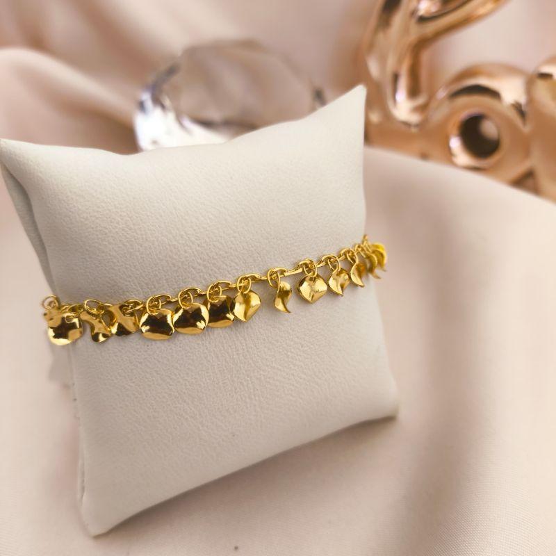 PULSEIRA CHEIA DE PLACAS REDONDAS TORCIDAS PULSEIRA CHEIA DE PLACAS REDONDAS TORCIDAS