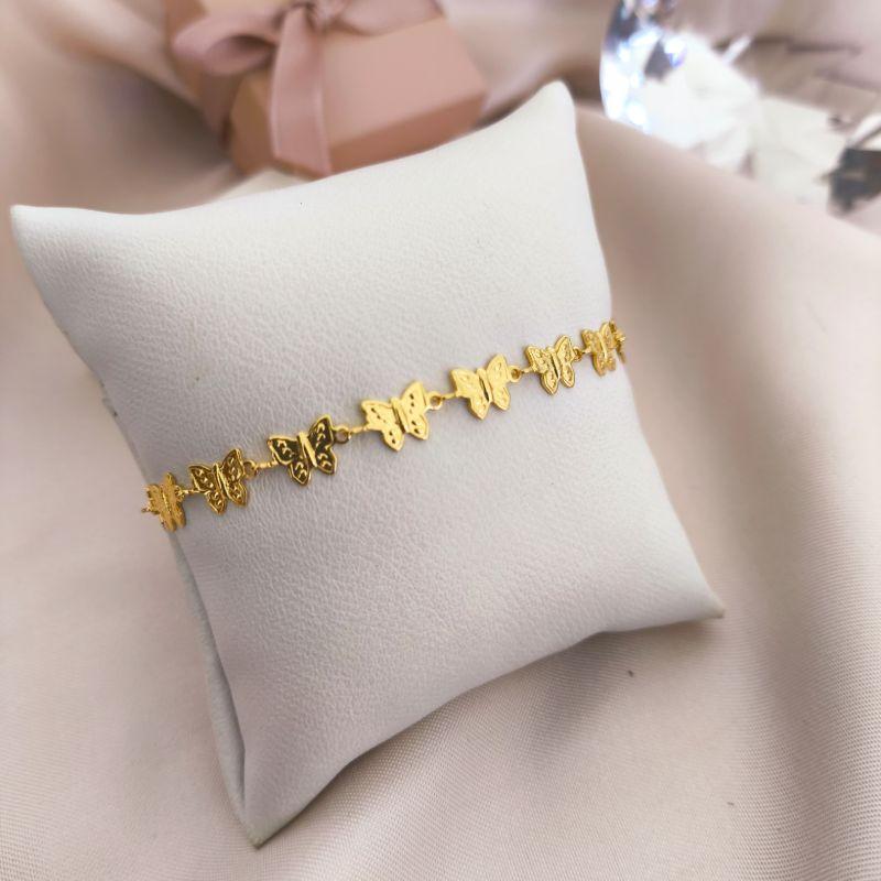 PULSEIRA TODA COM PLACAS DE BORBOLETAS PULSEIRA TODA COM PLACAS DE BORBOLETAS