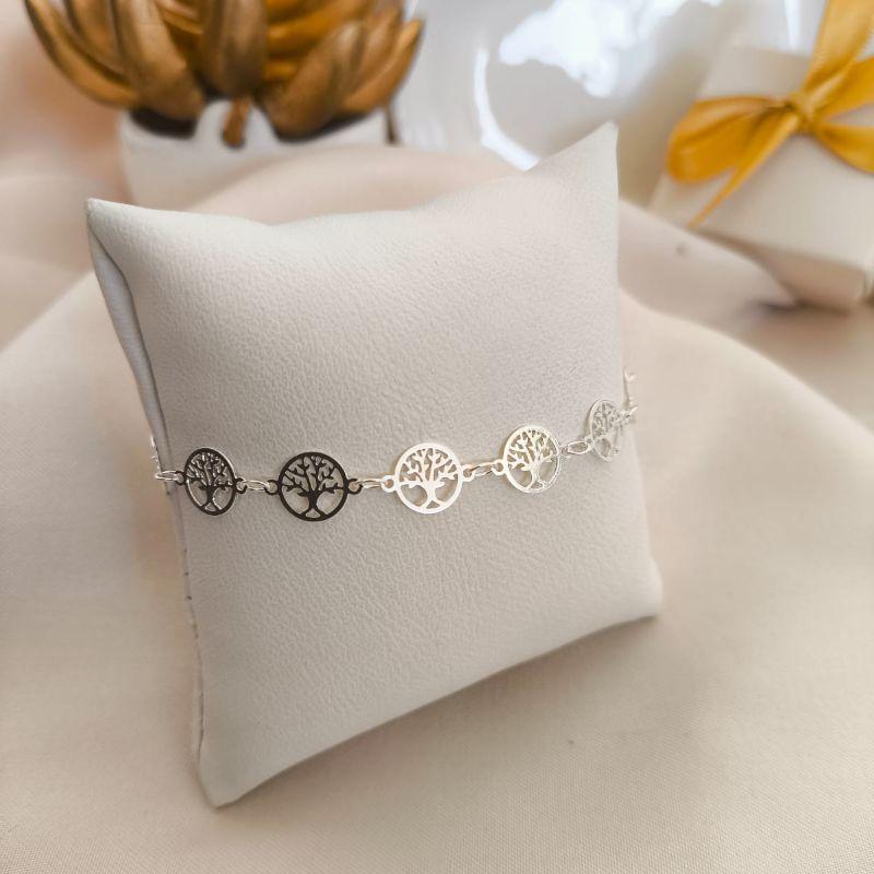 PULSERIA TODA COM PLACAS DE ARVORE DA VIDA VAZADA PULSERIA TODA COM PLACAS DE ARVORE DA VIDA VAZADA
