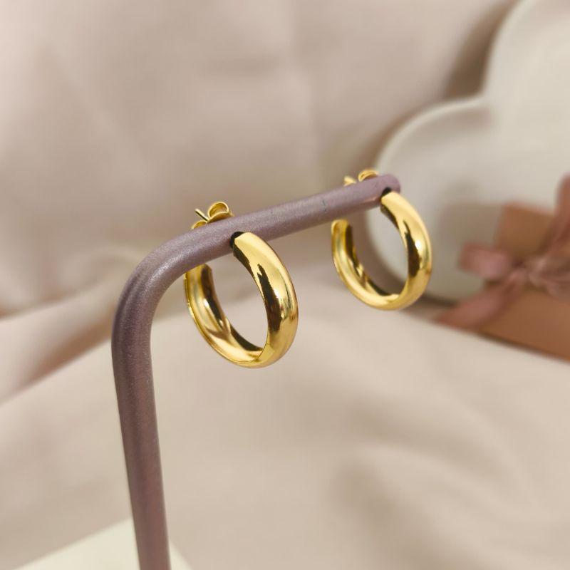 ARGOLA LARGA LISA BOLEADA