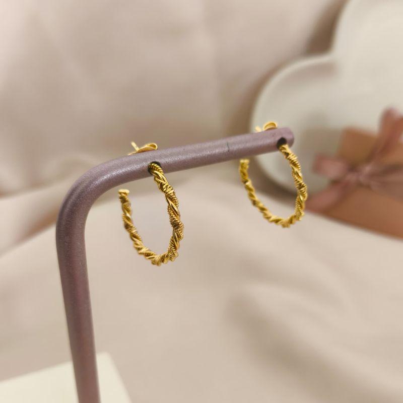 ARGOLA LISA E TRANÇADA