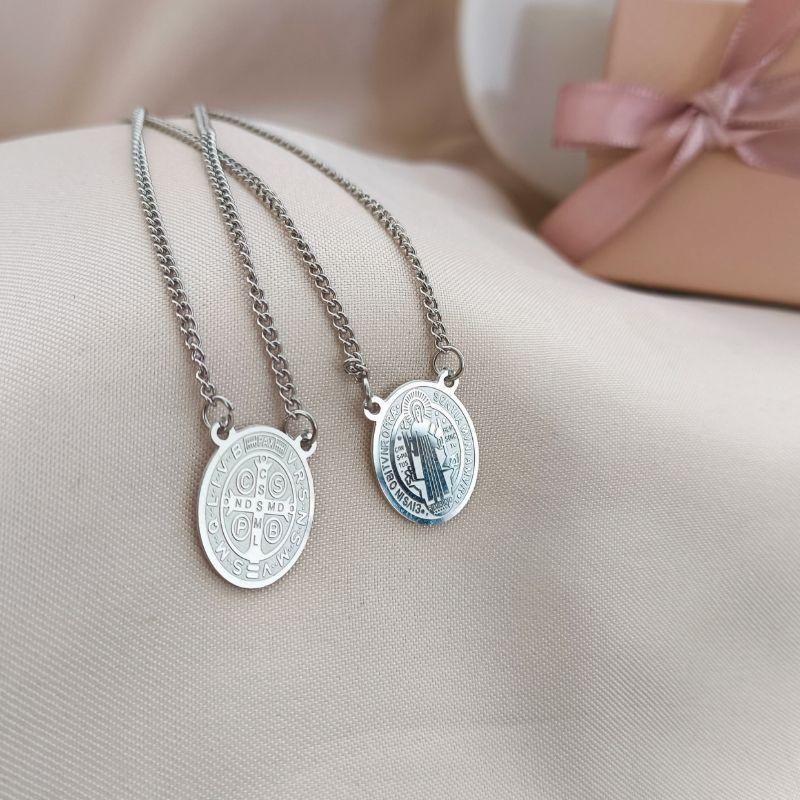 ESCAPULARIO COM SÃO BENTO E MEDALHA DAS 2 CRUZES