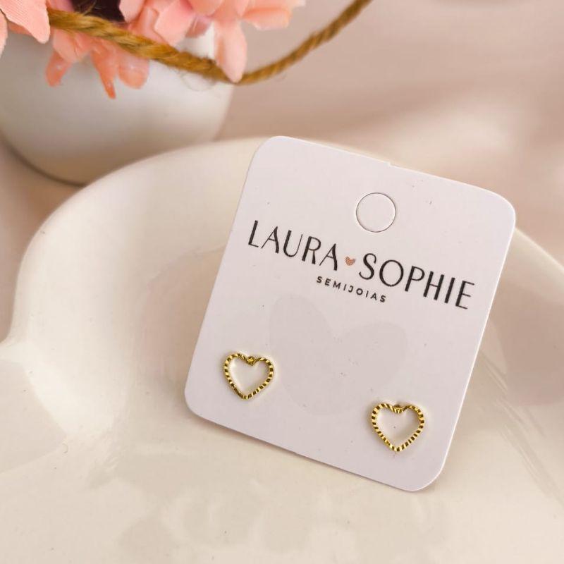 BRINCO DE CORAÇÃO VAZADO CRAQUELADO BRINCO DE CORAÇÃO VAZADO CRAQUELADO