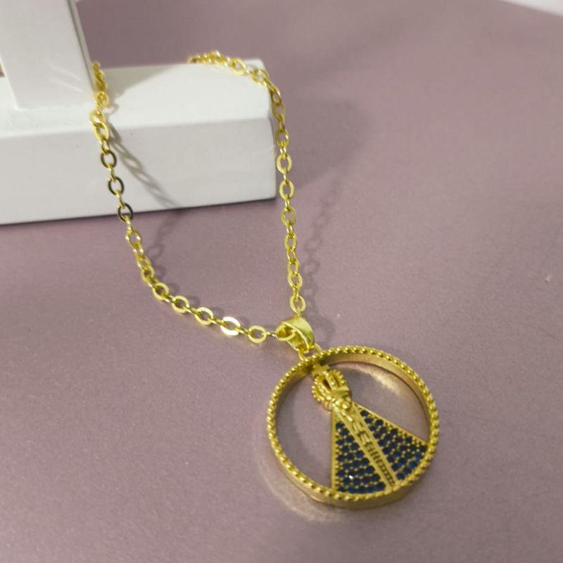 COLAR ELO PORTUGUES FINO COM NOSSA SENHORA APARECIDA COLAR ELO PORTUGUES FINO COM NOSSA SENHORA APARECIDA