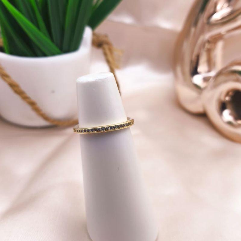 ANEL ARADOR DE ALIANCA COM 1 FILA TODO CRAVEJADO EM ZIRCONIA