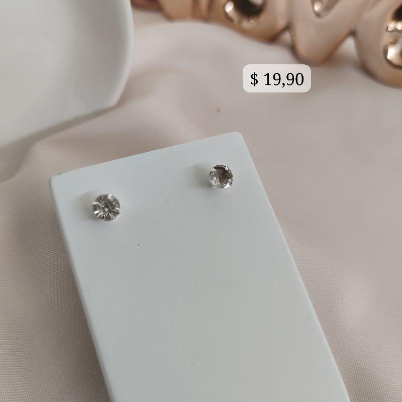 BRINCO PONTO DE LUZ CAIXA FECHADA PEDRA DE ZIRCONIA B. PRATA 925