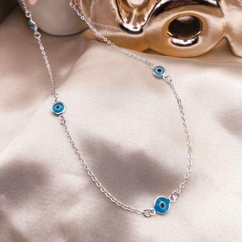 CHOKER CM 5 OLHO GREGO AZUL MAR