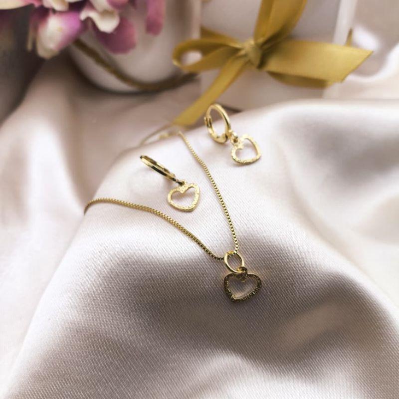 CONJUNTO INFANTIL CORAÇÃO CRAQUELADO FOSCO ARTICULADOR