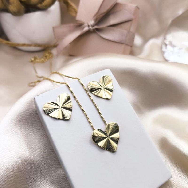 CONJUNTO ORGANICO CORAÇÃO ONDULADO