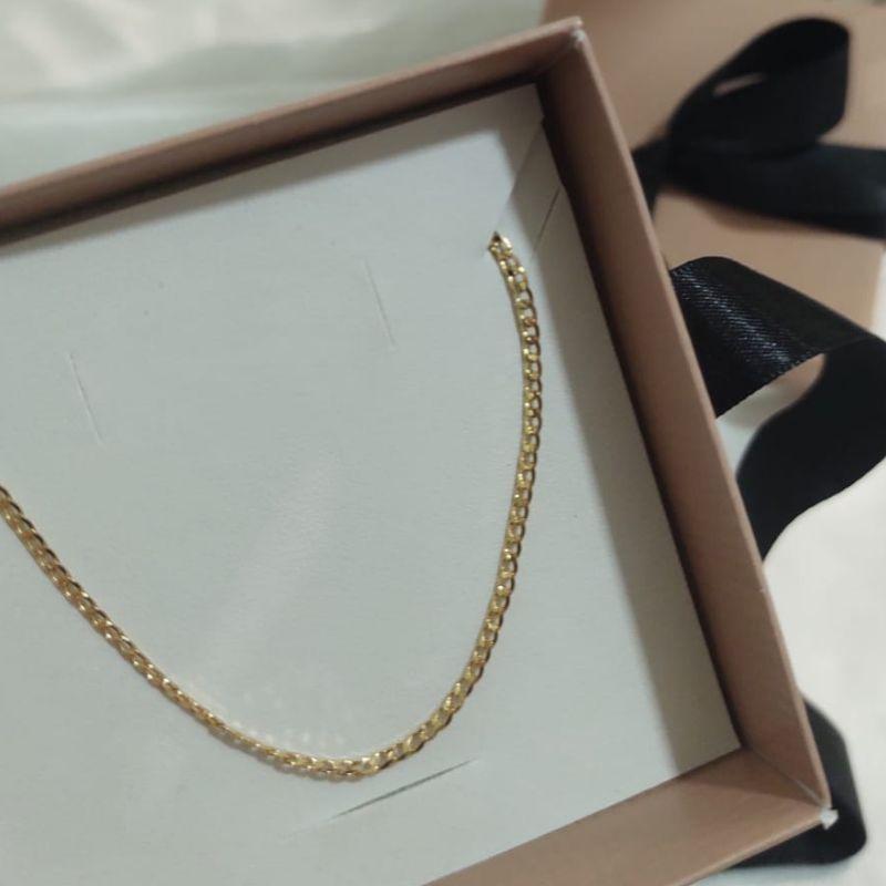 CORRENTE INFANTIL MASCULINA ELO GROUMET FECHO GAVETA